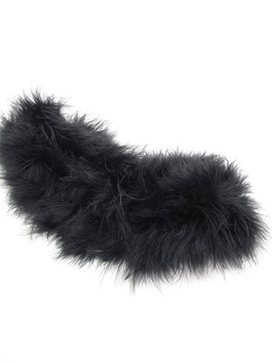 Black Marabou Feather Collar - The Harlequin