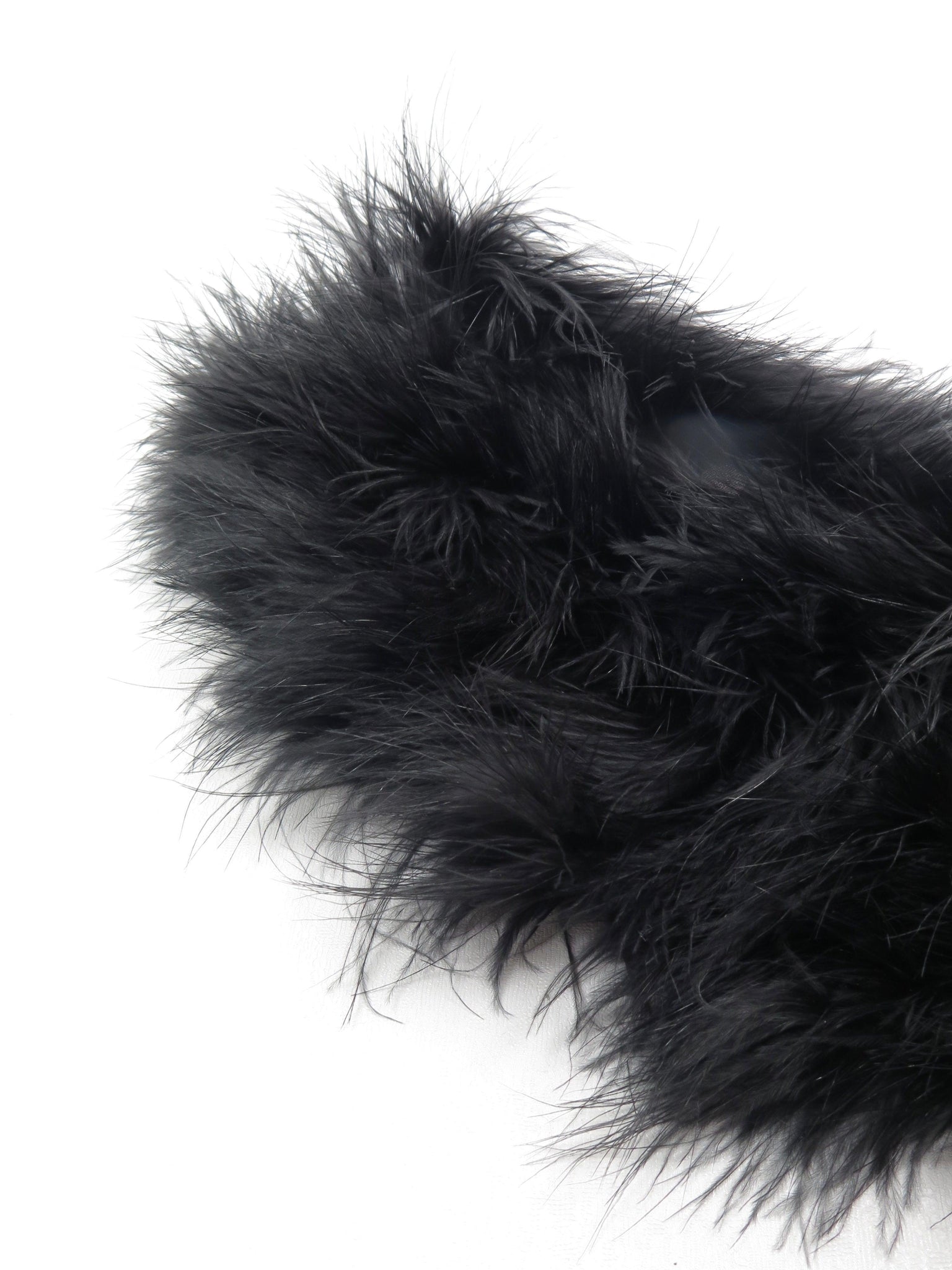 Black Marabou Feather Collar - The Harlequin