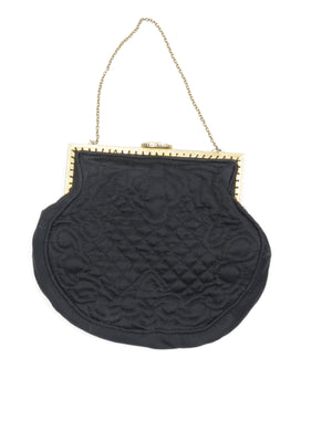 Black Vintage Quilted Occasional Bag - The Harlequin