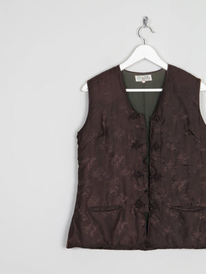 Brown Vintage Chinese Quilted Waistcoat XS 6/8 - The Harlequin
