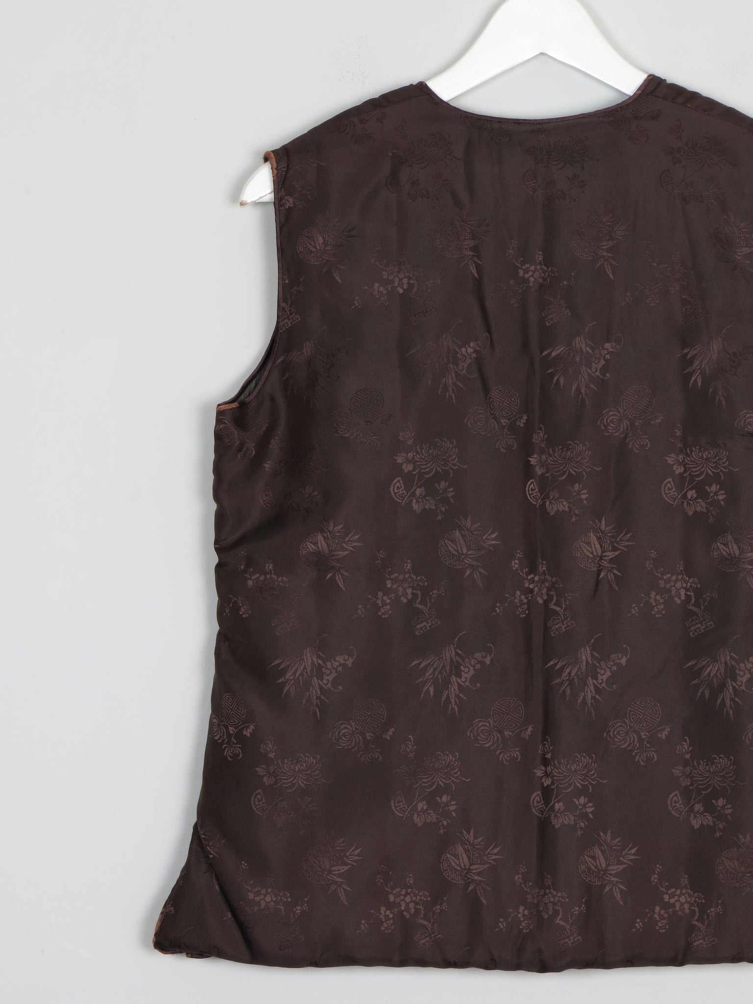 Brown Vintage Chinese Quilted Waistcoat XS 6/8 - The Harlequin
