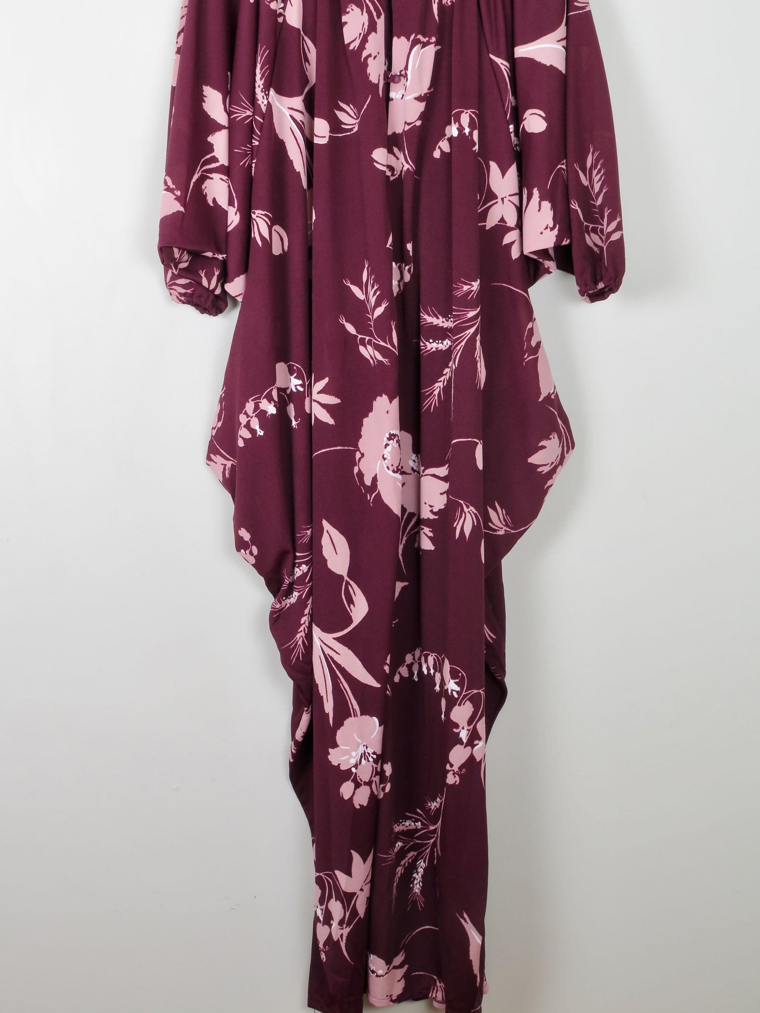 Burgundy & Pink Vintage Dress Kayser Parachute Style S-L - The Harlequin