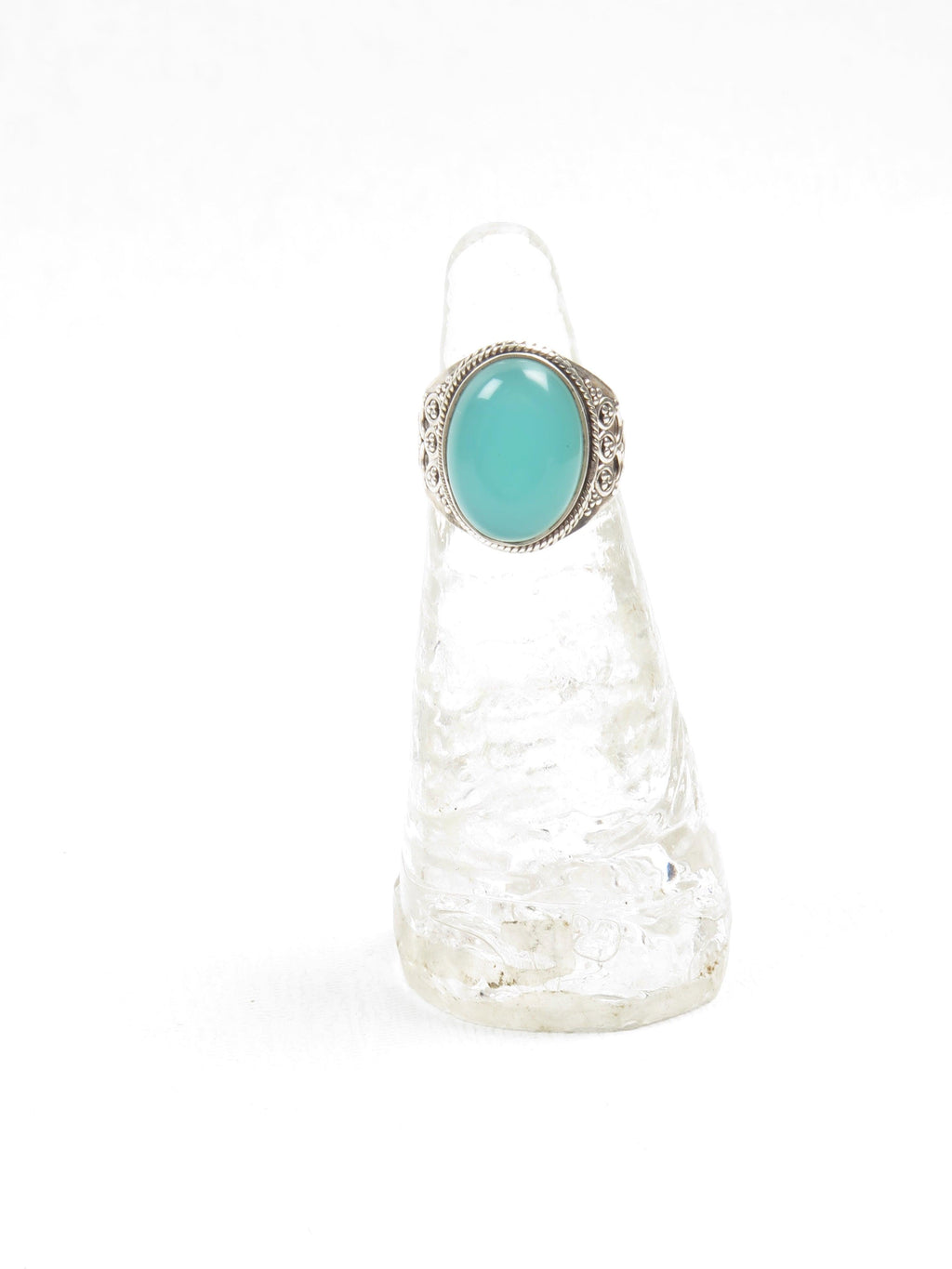 Chalcedony & Silver Ring - The Harlequin