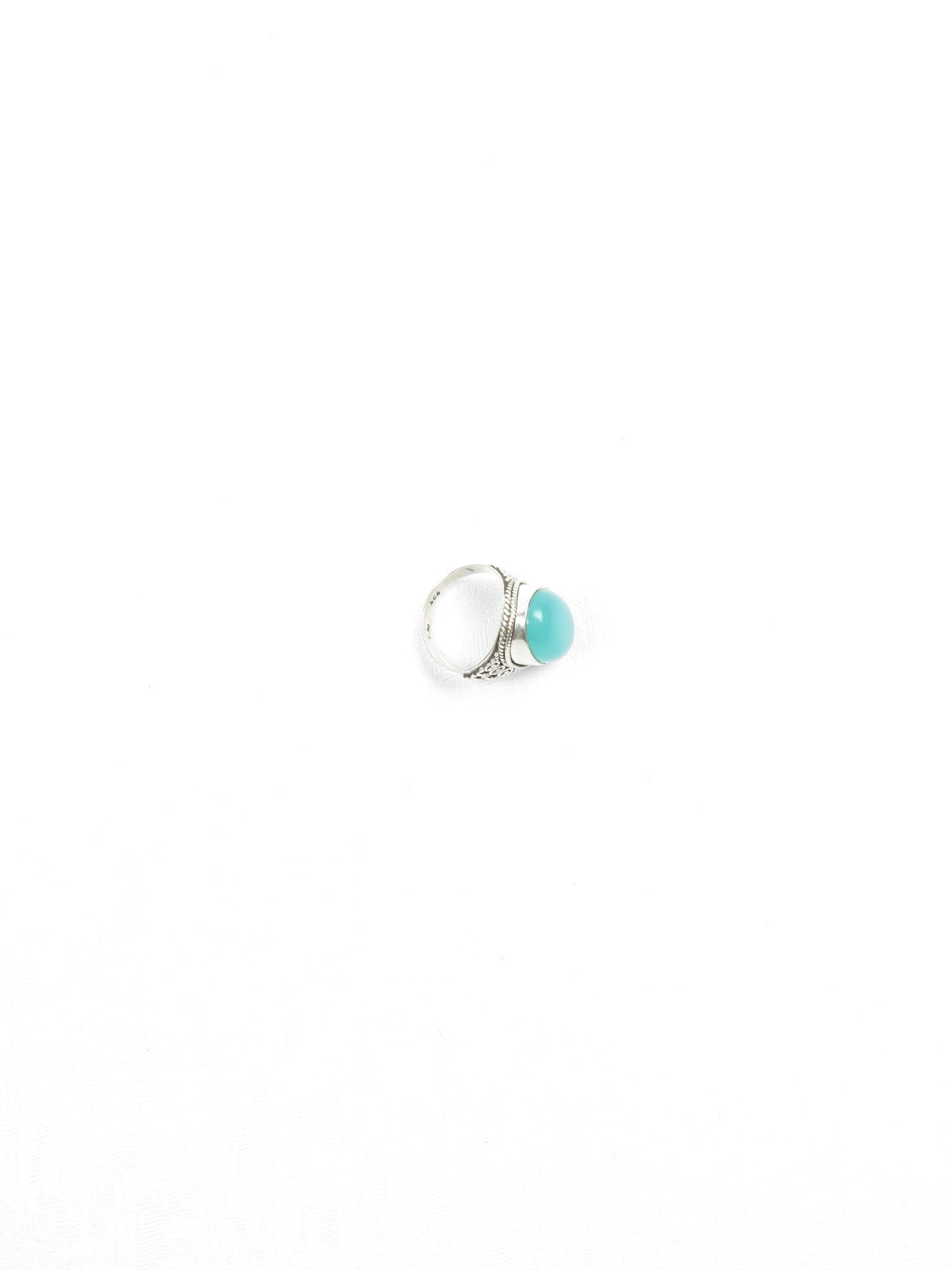 Chalcedony & Silver Ring - The Harlequin