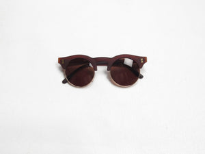 Clubmaster Style Sunglasses With Round Lenses Black/Brown - The Harlequin