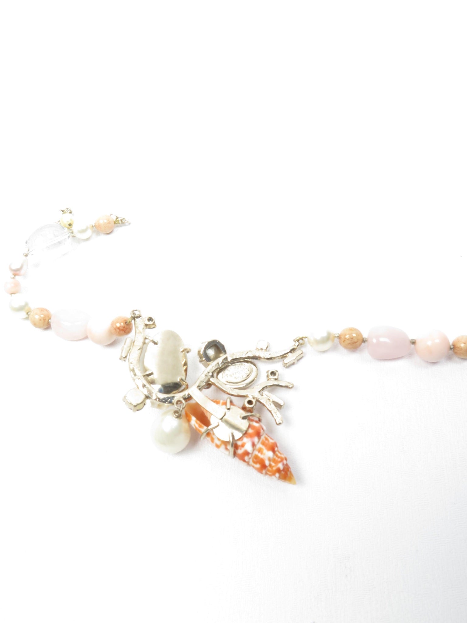 Designer Phillipe Ferrandis Shell & Semi Precious Stones Necklace - The Harlequin