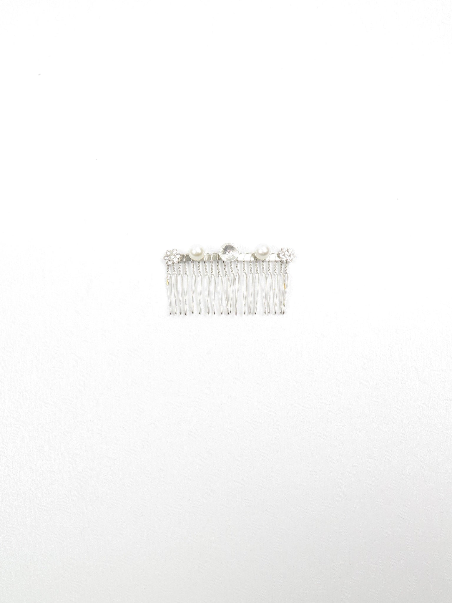 Diamanté /Pearl & Silver Hair Comb - The Harlequin