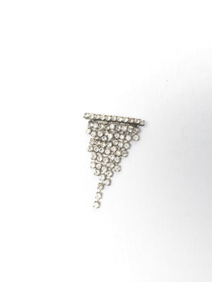 Diamanté Silver Coloured Graduated Brooch - The Harlequin