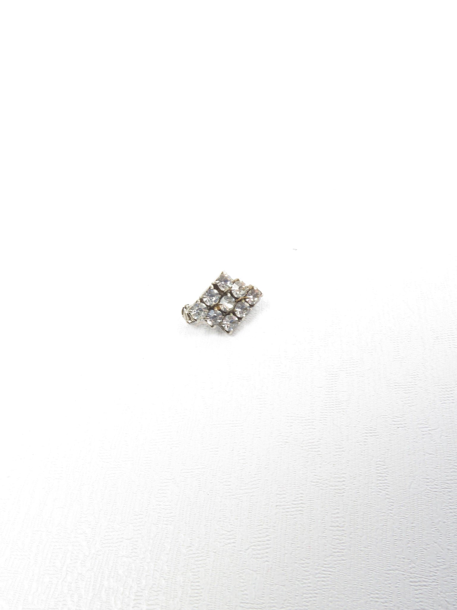 Diamanté Silver Coloured Small Brooch - The Harlequin