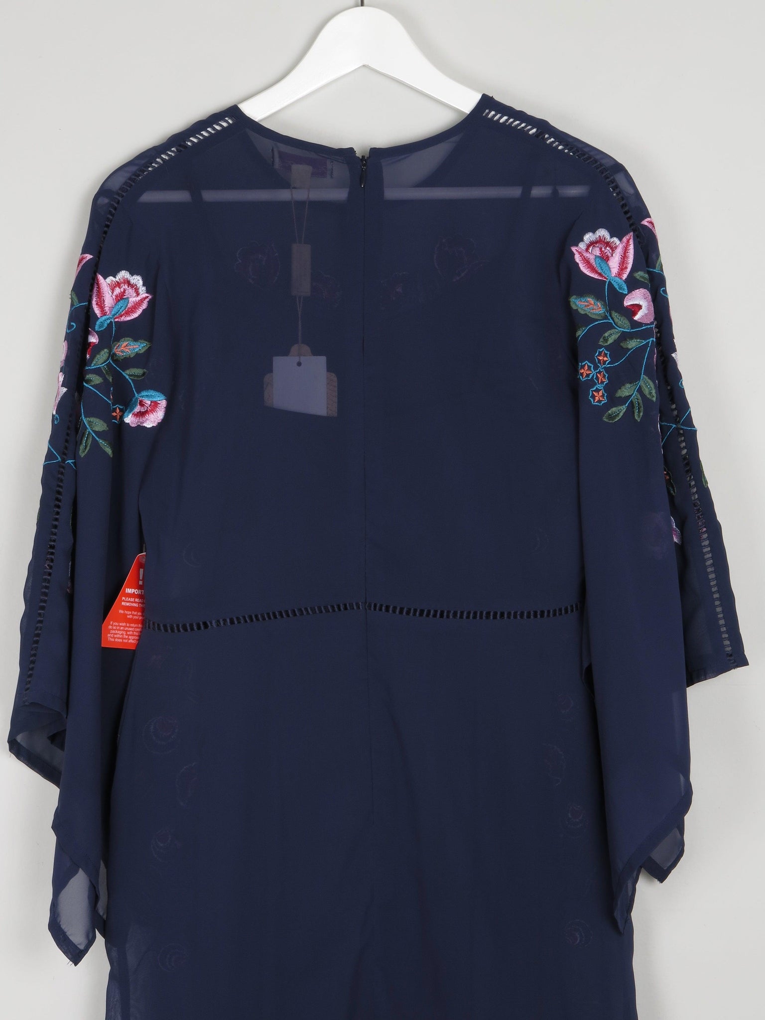 Frock & Frill Navy Embroidered Dress 10 - The Harlequin