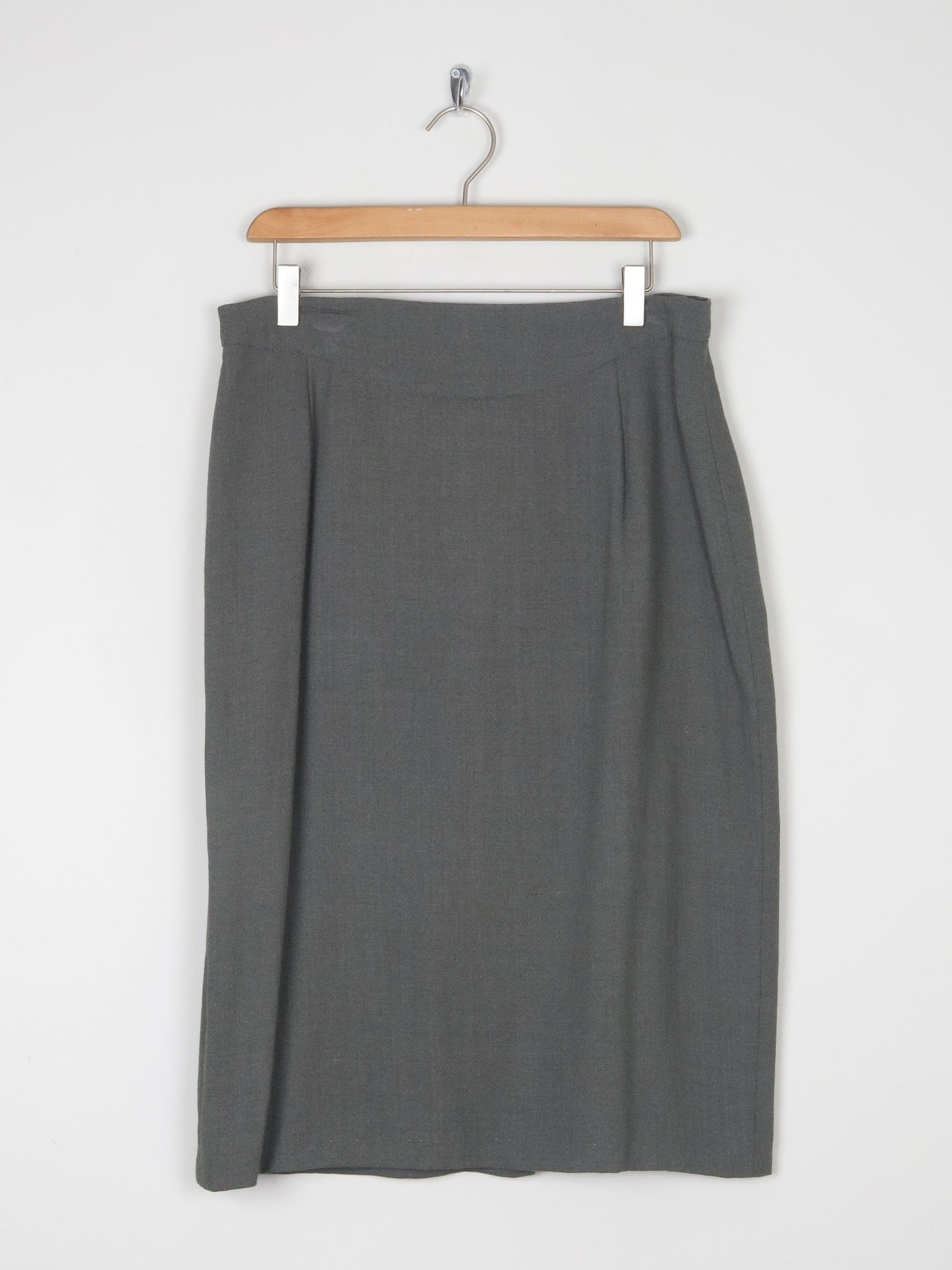 Green Vintage Jacques Vert Wool Pencil Skirt 12/14 - The Harlequin