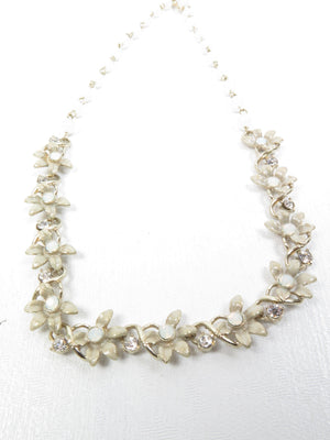 Grey & Silver Paste Vintage Style Necklace - The Harlequin