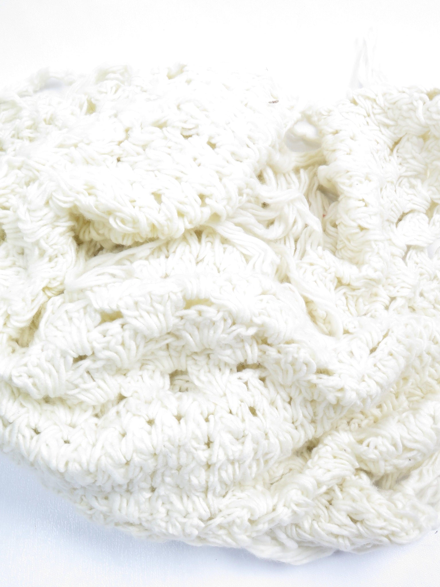Irish Cream Hand Crochet Shawl/Scarf - The Harlequin