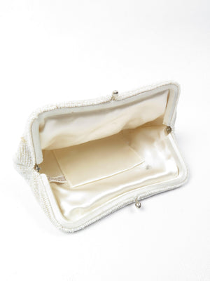 Ivory Vintage Beaded Clutch Bag - The Harlequin