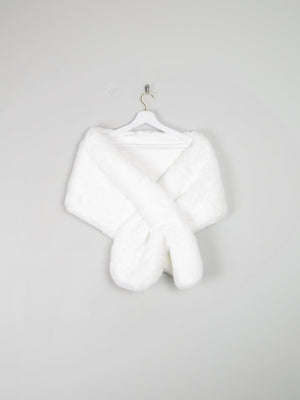 Ivory Faux Fur Stole/Wrap New - The Harlequin