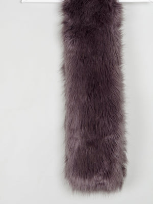 Mauve /Grey Faux Fur Neck Scarf - The Harlequin