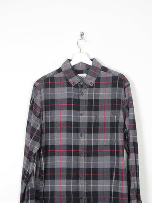 Men's Black & Red Flannel Shirt L - The Harlequin