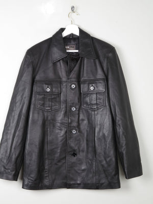 Men's Black Vintage Soft Leather Jacket S - The Harlequin