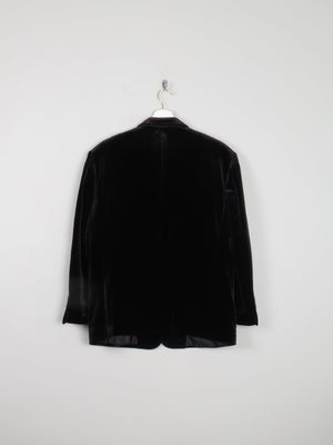 Men's Black Velvet Jacket 40" - The Harlequin