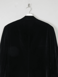 Men's Black Velvet Jacket By Raffaele Caruso 38/40 R - The Harlequin