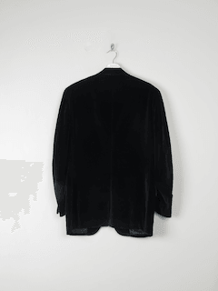 Men's Black Velvet Jacket By Raffaele Caruso 38/40 R - The Harlequin