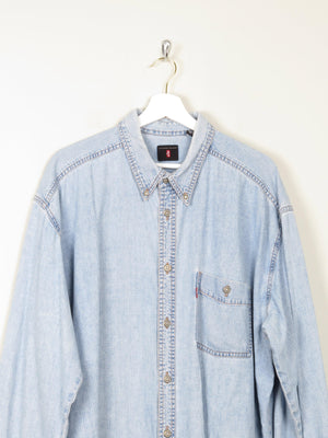 Men's Blue Denim Vintage Levi's Shirt L/XL - The Harlequin