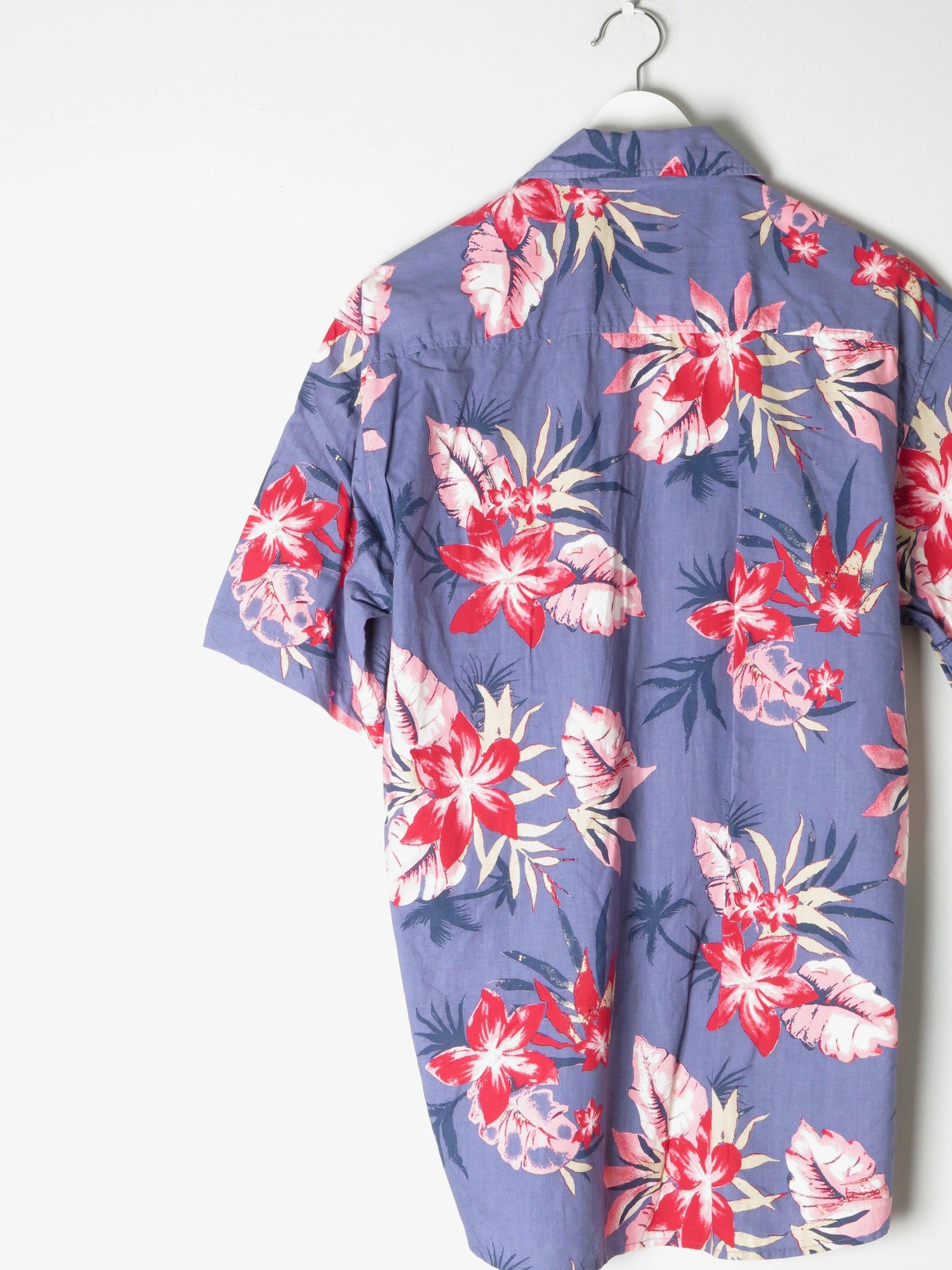 Men's Blue Hawaiian Shirt M - The Harlequin