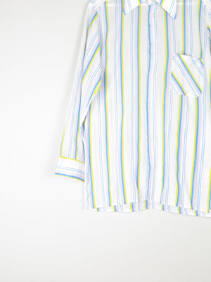 Men’s Bright 1970s Colourful Striped Shirt M - The Harlequin