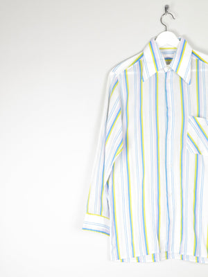 Men’s Bright 1970s Colourful Striped Shirt M - The Harlequin