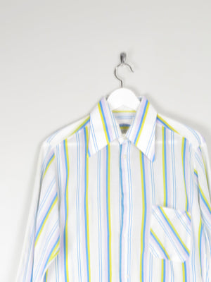 Men’s Bright 1970s Colourful Striped Shirt M - The Harlequin