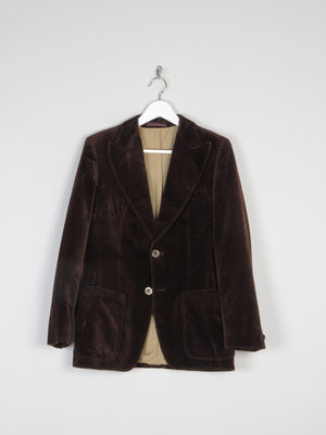 Men’s Brown Velvet 1970s Jacket 36" S - The Harlequin
