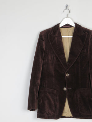 Men’s Brown Velvet 1970s Jacket 36" S - The Harlequin