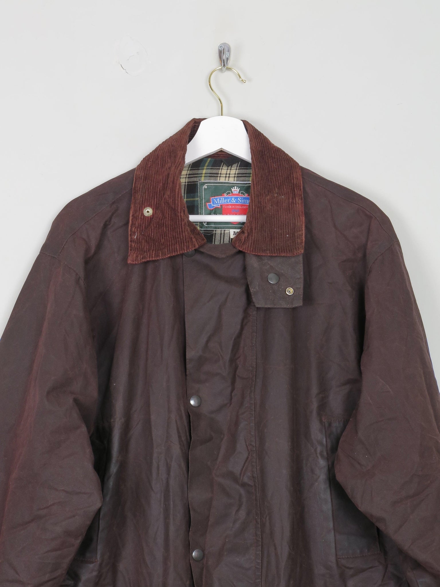 Men's Brown Vintage Wax Jacket M - The Harlequin