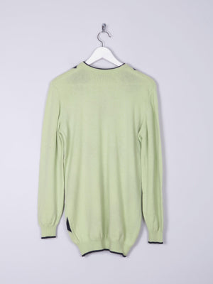 Men's Classic Diamond Lime Green Lyle & Scott Jumper S - The Harlequin