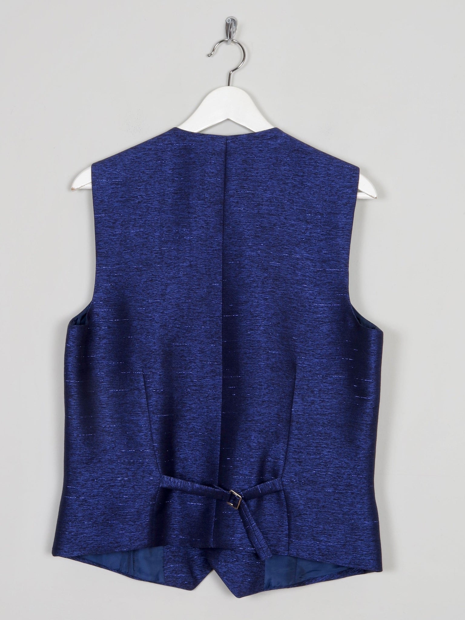 Men's Electric Blue Lurex Waistcoat 38/40 S/M - The Harlequin