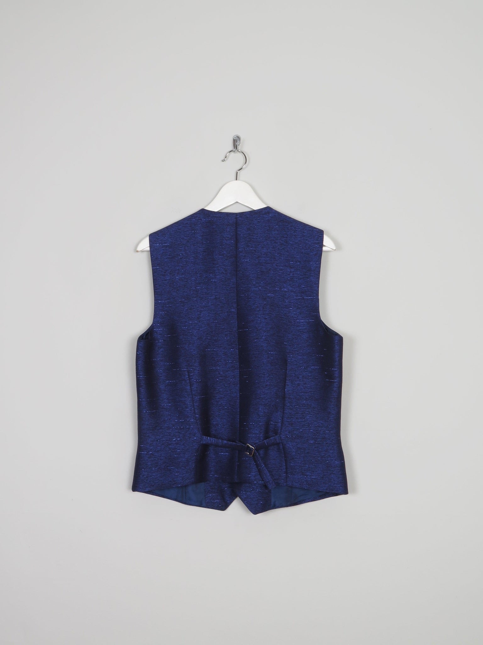 Men's Electric Blue Lurex Waistcoat 38/40 S/M - The Harlequin