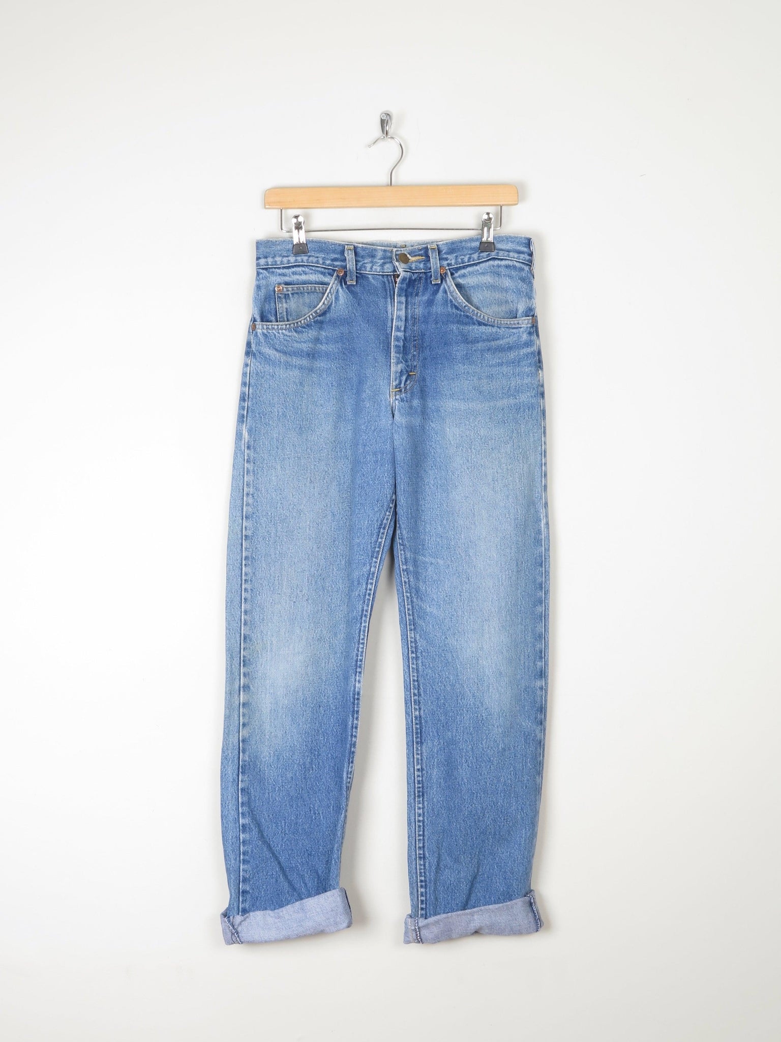 Men's Fit Vintage Lee Blue Denim Jeans Relaxed Fit Jeans 31"/34L - The Harlequin