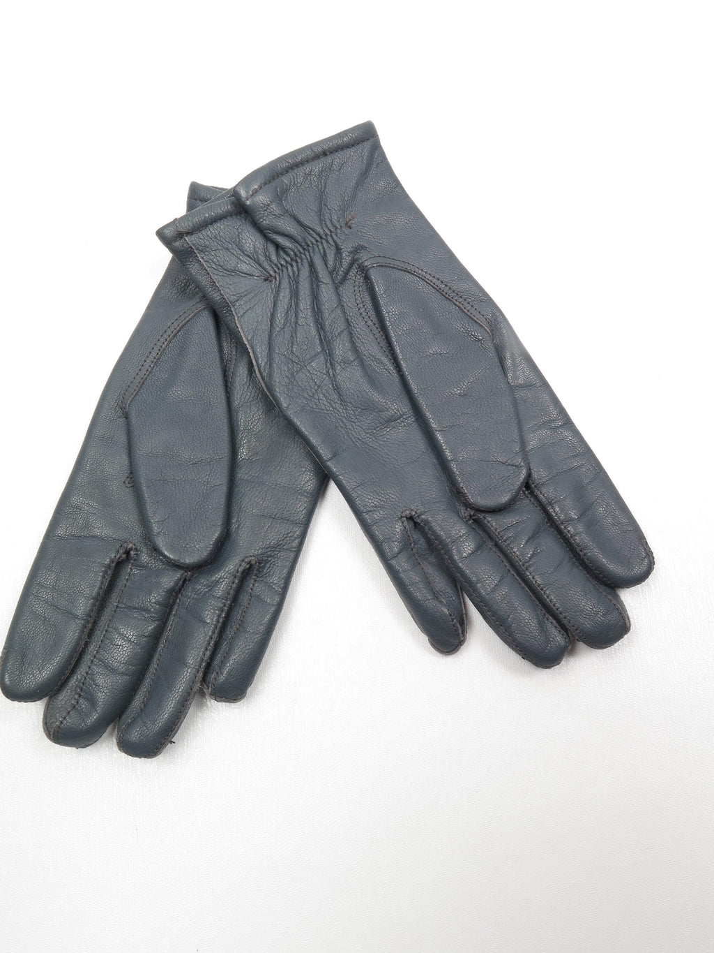 Men's Grey Leather Vintage Gloves 8.5 - The Harlequin