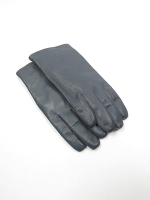 Men's Grey Leather Vintage Gloves 8.5 - The Harlequin