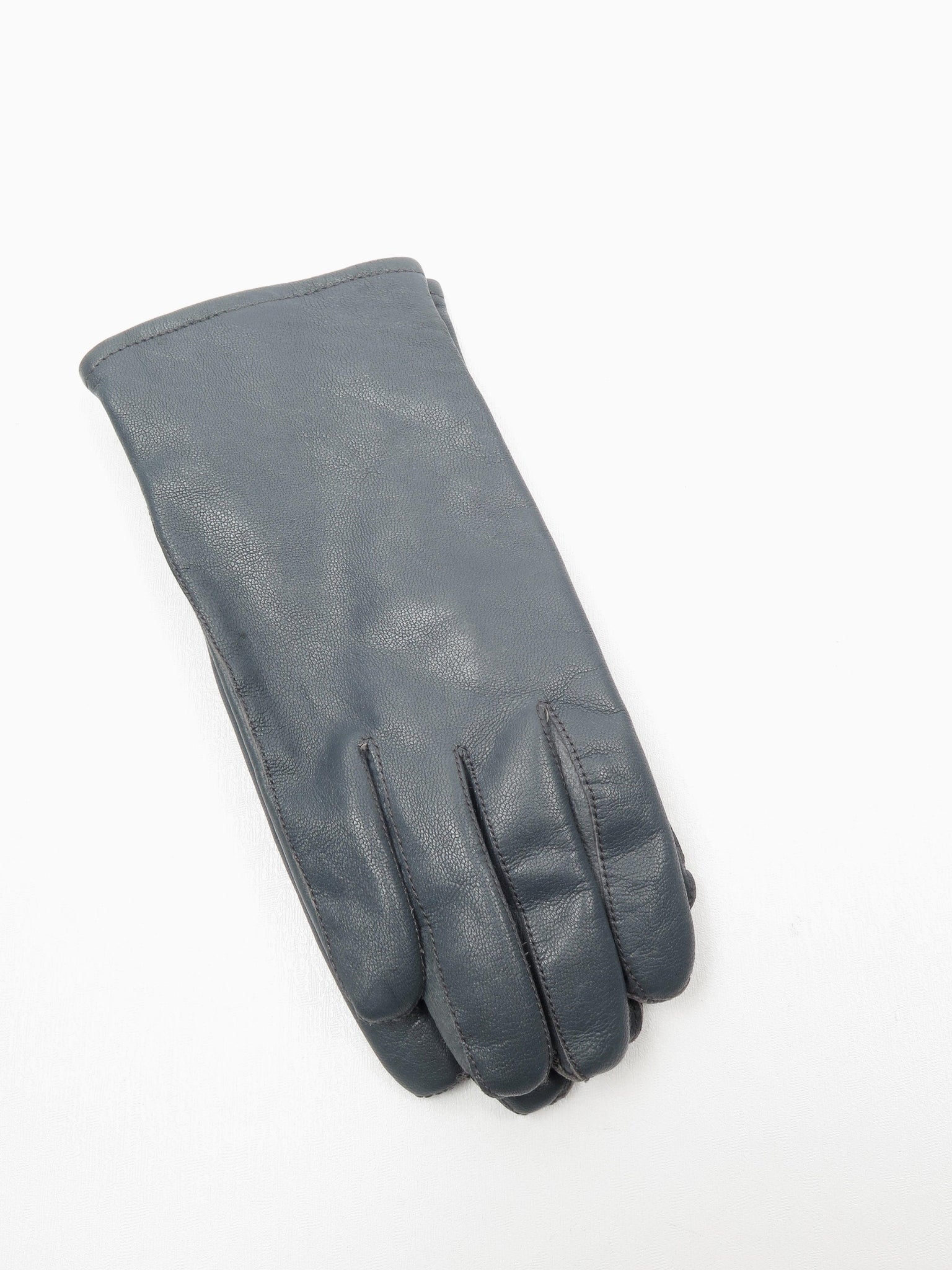 Men's Grey Leather Vintage Gloves 8.5 - The Harlequin