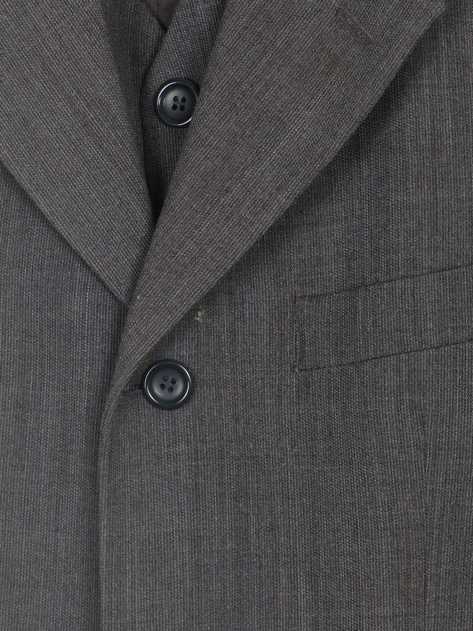 Men's Grey Three Piece Vintage Suit 38" {Oversized Jacket} - The Harlequin