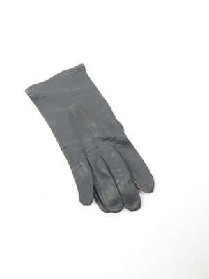 Men's Grey Vintage Leather Gloves *8.5* - The Harlequin