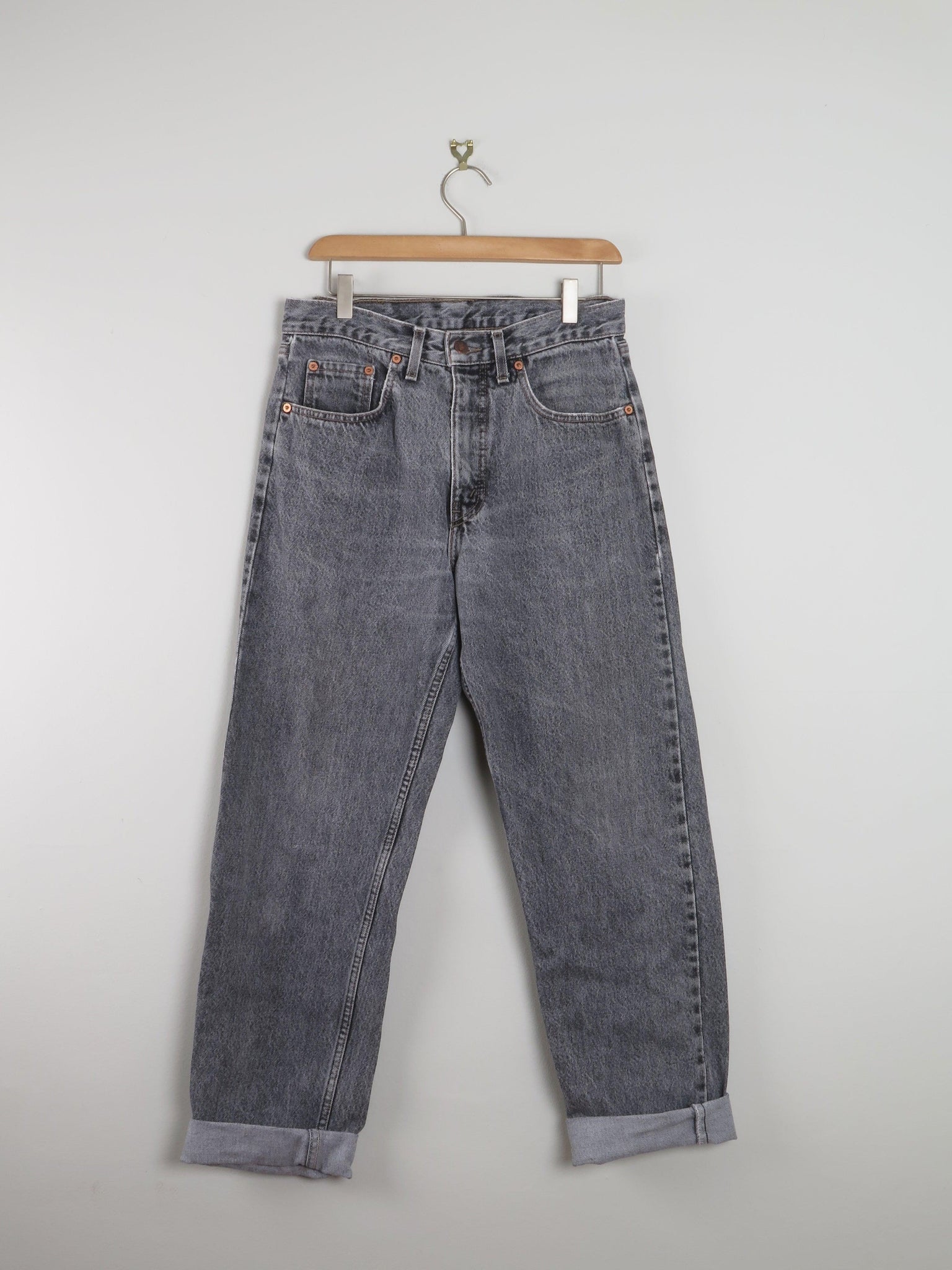 Men’s Grey Vintage Levi's Jeans 615 31" W - The Harlequin