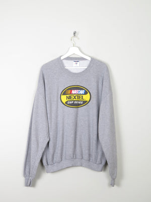 Men's Grey Vintage Nascar Sweatshirt L/XL - The Harlequin
