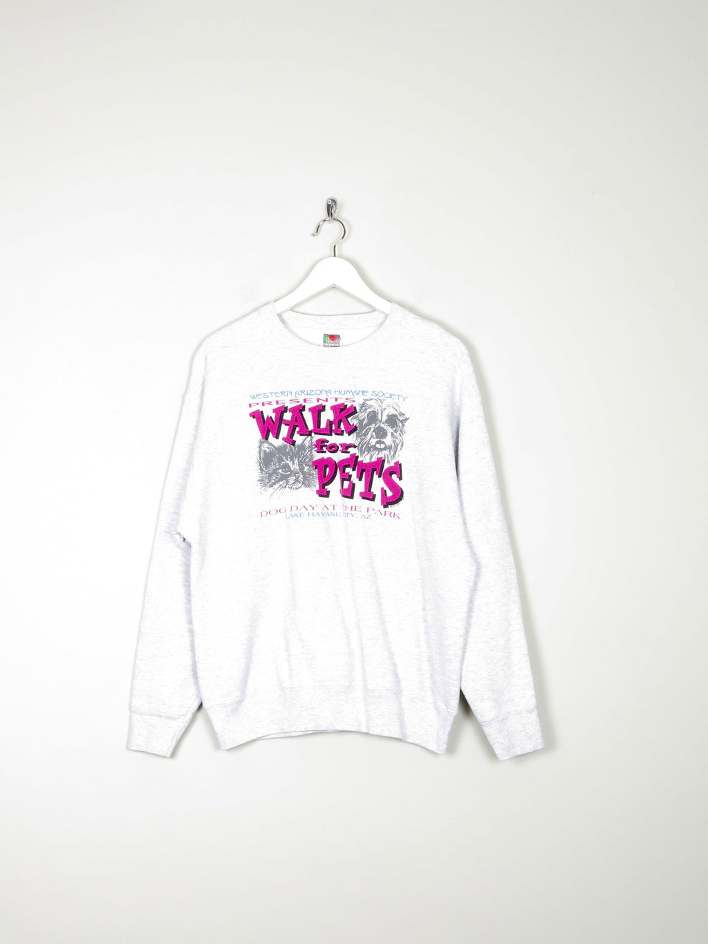 Men’s Grey Vintage Sweatshirt M/L - The Harlequin