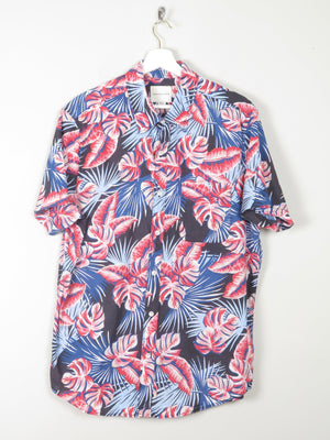 Men's Hawaiian Style American Eagle Short Sleeve Shirt L - The Harlequin