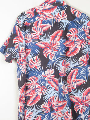 Men's Hawaiian Style American Eagle Short Sleeve Shirt L - The Harlequin