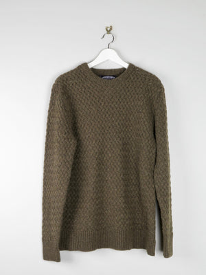 Men’s Khaki Green Jumper M - The Harlequin