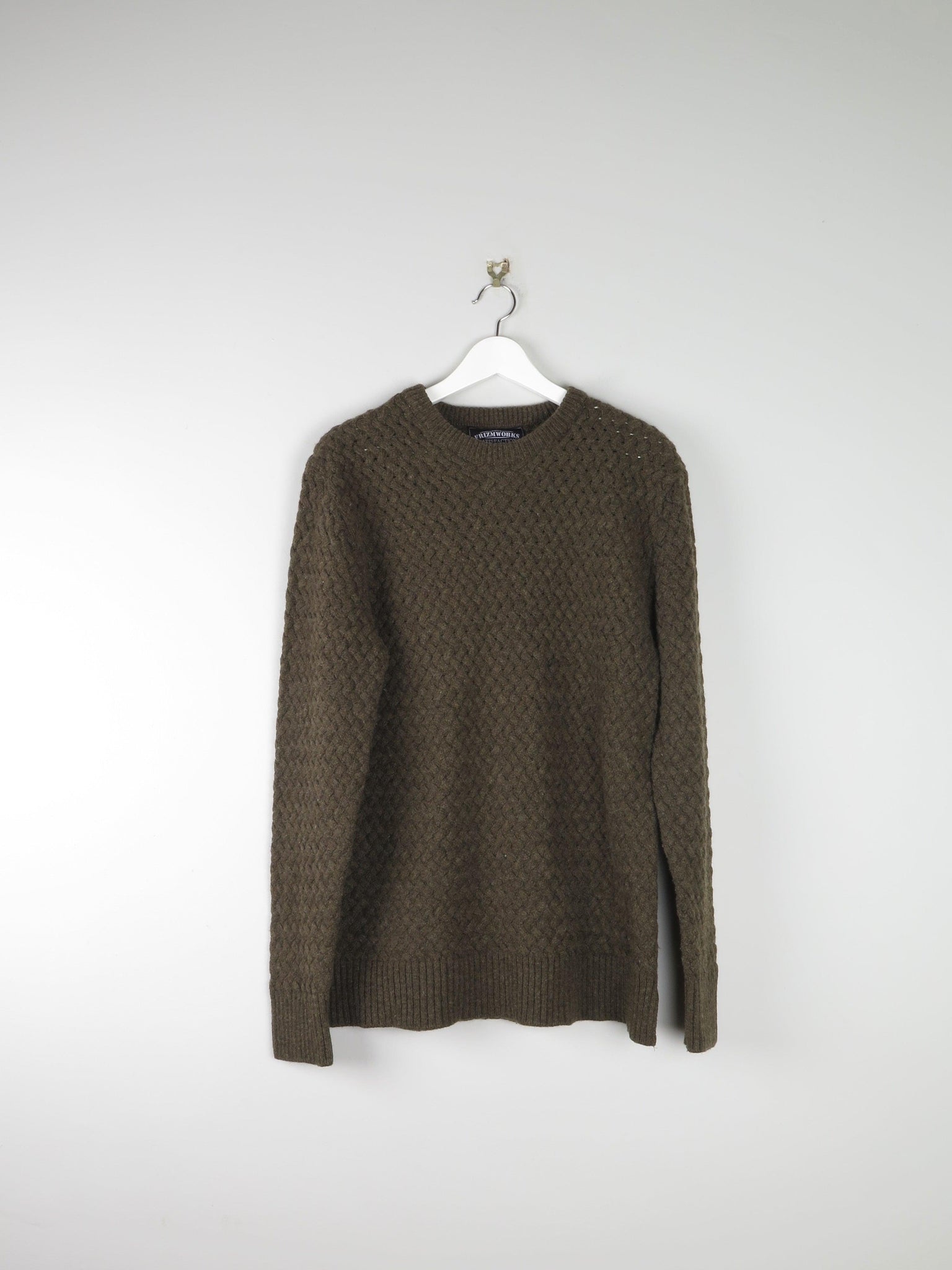 Men’s Khaki Green Jumper M - The Harlequin