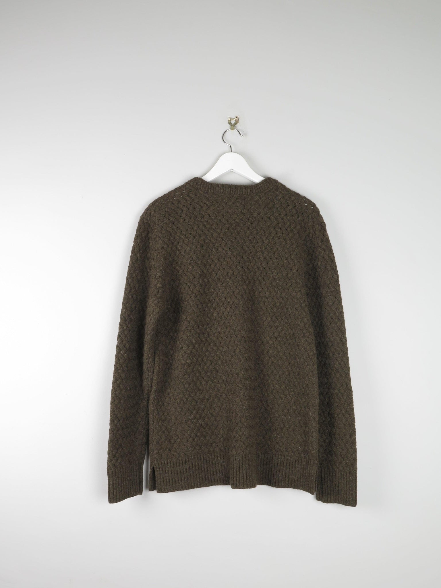 Men’s Khaki Green Jumper M - The Harlequin